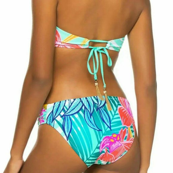 NWT Trina Turk Bandeau Twist Bikini set size 12 TERRA NOSTRA - Picture 2 of 5